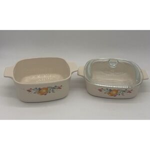 Casserole Dishes w/Lid Corning Ware Abundance Fruit A-1.5-B 1.5 L and A-1-B‎ 1 L